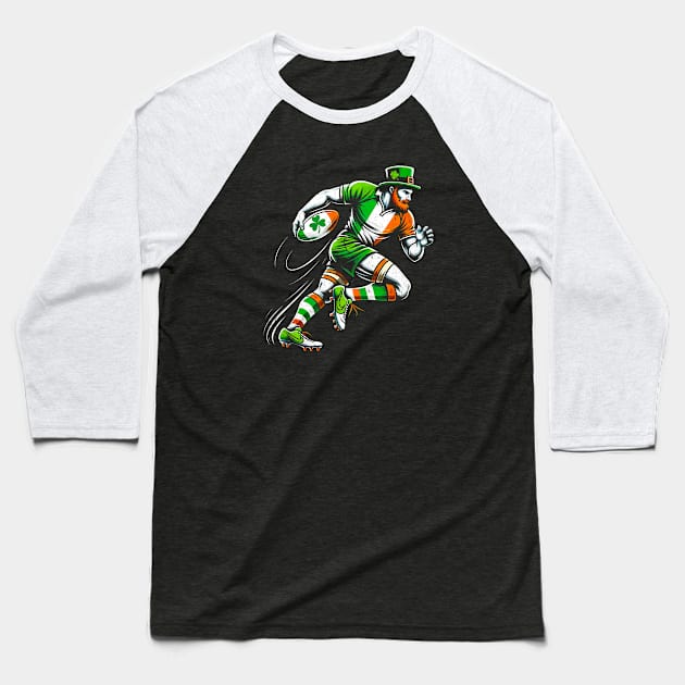 Leprechaun League: Irish Rugby Champion St. Paddy's Shirt Baseball T-Shirt by Klimek Prints